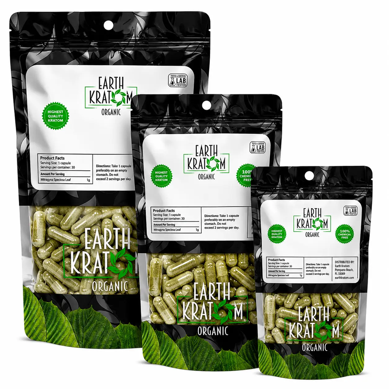 Earth Kratom 300 Capsules